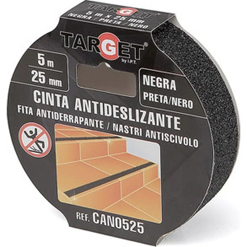 Compra CINTA ANTIDESLIZANTE 5 M X 25 MM NEGRO TARGET CAN0525 al mejor precio