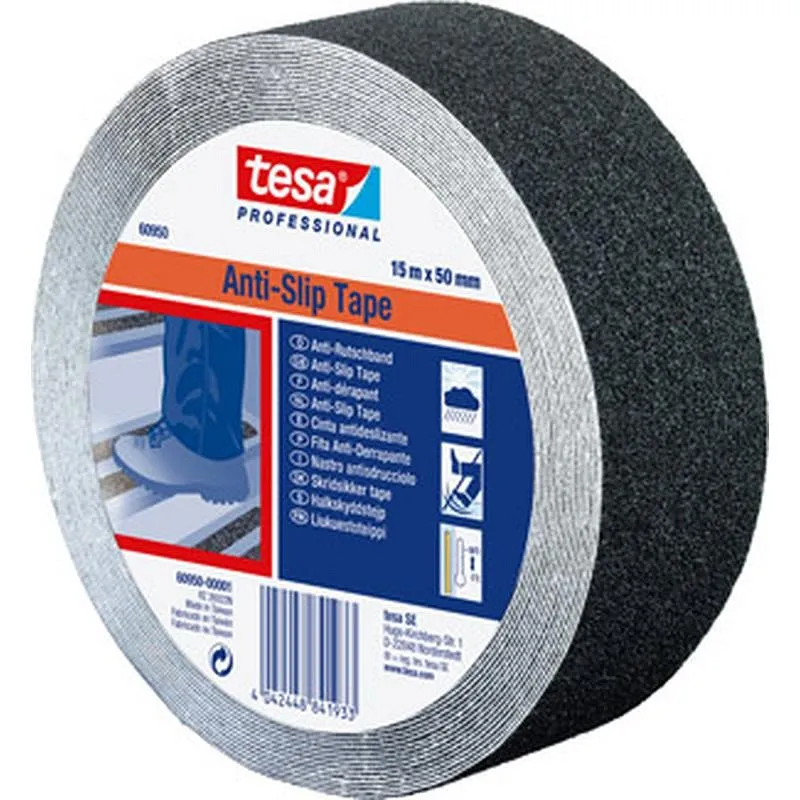 CINTA ANTIDESLIZANTE ANTI-SLIP PROFESIONAL 15 M X 50 MM NEGRO TESA TAPE 60950-00001-02