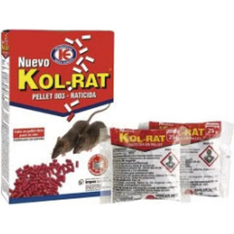Compra RATICIDA EN PELLET KOL-RAT 6 BOLSAS X 25 GR IMPEX D01.479 al mejor precio
