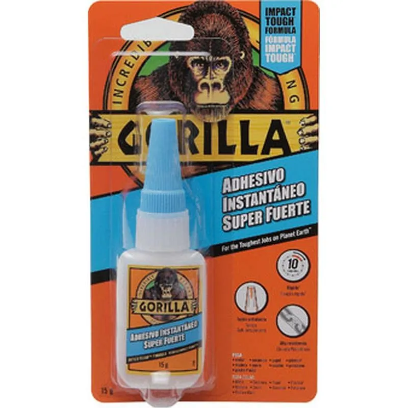 Compra ADHESIVO INSTANTANEO GORILLA SUPER FUERTE 15 GR GORILLA 4034205 al mejor precio