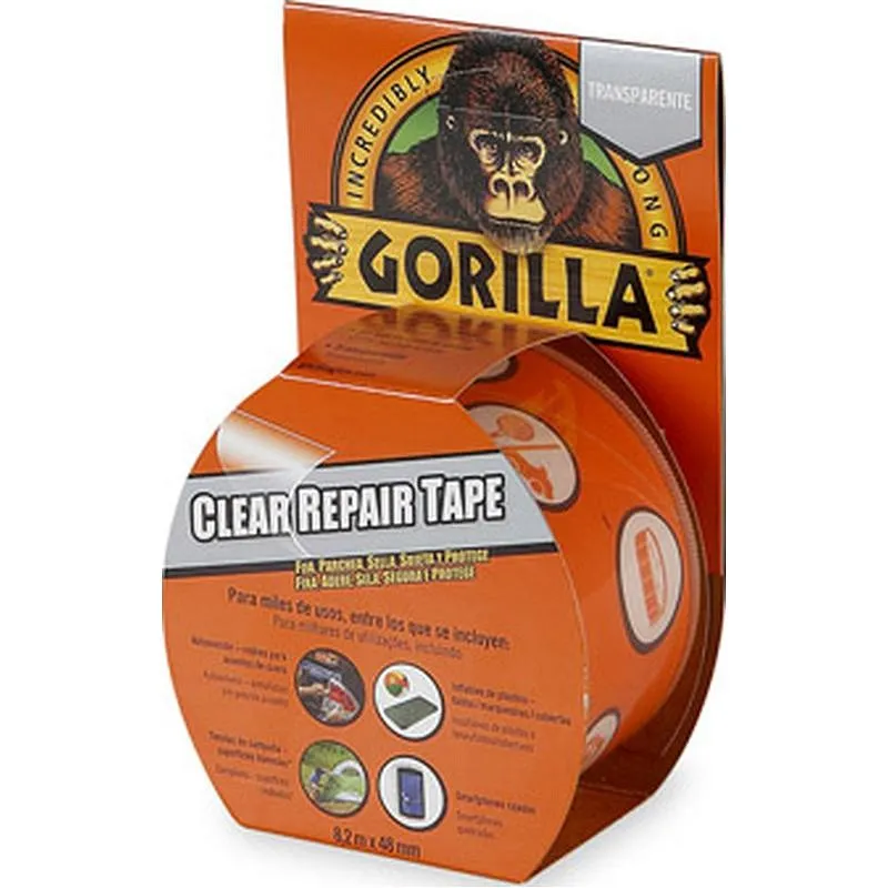 Compra CINTA REPARACION GORILLA CLEAR REPAIR 8,2 M X 48 MM TRANSPARENTE GORILLA 3034705 al mejor precio