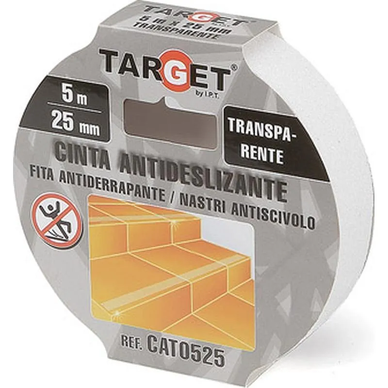 Compra CINTA ANTIDESLIZANTE 5 M X 25 MM TRANSPARENTE TARGET CAT0525 al mejor precio