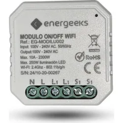 Compra MODULO INTERRUPTOR ON/OFF WIFI 2,4GHZ 2300W ENERGEEKS EG-MODILU002 al mejor precio