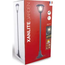 Compra FAROLA SOLAR RETRO NEGRA LED 1110MM IP44, SENSOR DE MOVIMIENTO BOMBILLA 400 LM 3000K INCLUIDA XANLITE SO2011R al mejor precio