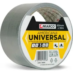 Compra CINTA AMERICANA UNIVERSAL 10 M X 50 MM PLATA MIARCO 35661 al mejor precio