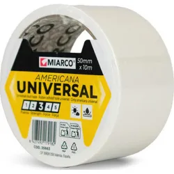 Compra CINTA AMERICANA UNIVERSAL 10 M X 50 MM BLANCO MIARCO 35663 al mejor precio