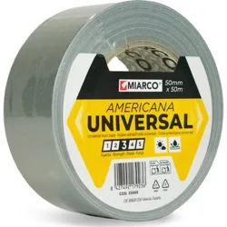 Compra CINTA AMERICANA UNIVERSAL 50 M X 50 MM PLATA MIARCO 35669 al mejor precio
