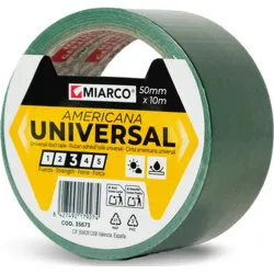 Compra CINTA AMERICANA UNIVERSAL 10 M X 50 MM VERDE MIARCO 35673 al mejor precio
