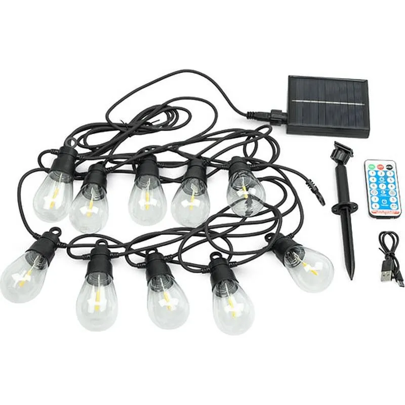 Compra GUIRNALDA SOLAR LED DIANA​ 6,5 METROS 200 LUMENES 2700K GARZA 401552B al mejor precio
