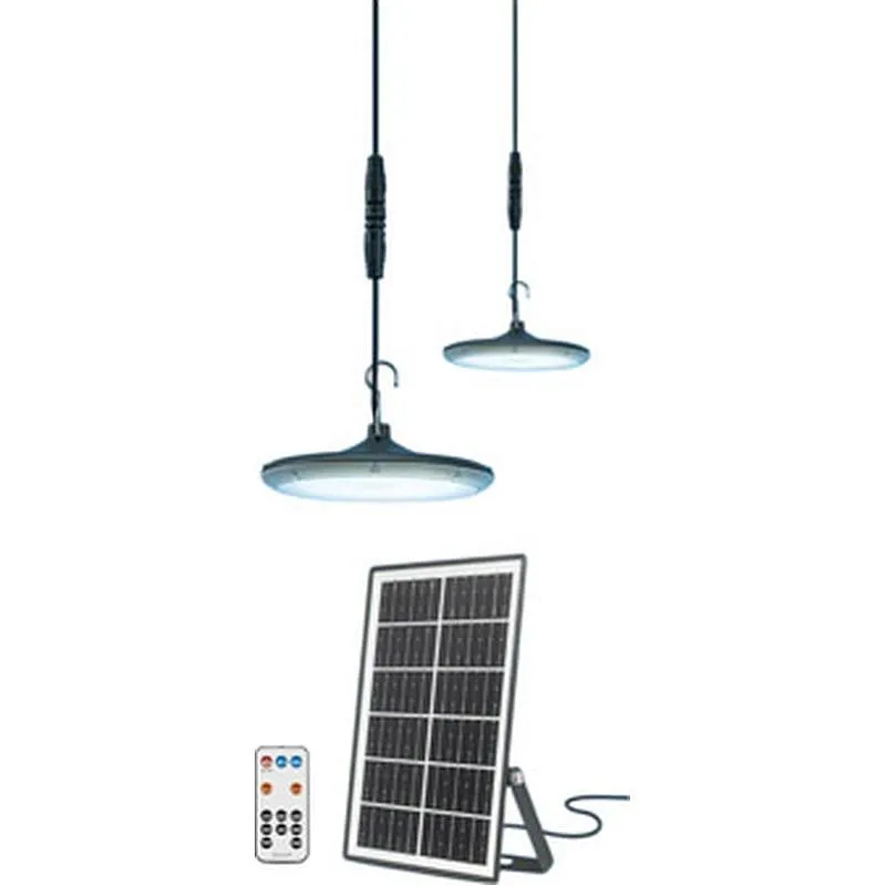 Compra LAMPARA LED SOLAR GLORIA 2 X 500LM CON PLACA FOTOVOLTAICA IP65 4000K 120º 20M2 GARZA 401474G al mejor precio