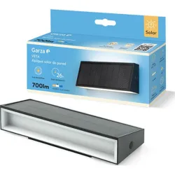 Compra APLIQUE LED SOLAR VETA 700LM SENSOR CREP. 26H IP44 4000K 60º LUZ DECORATIVA GARZA 401487C al mejor precio