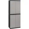 ARMARIO RESINA 3 ESTANTES 65 X 37 X 165 CM NEGRO GRIS TOOMAX Z0302RA-5000