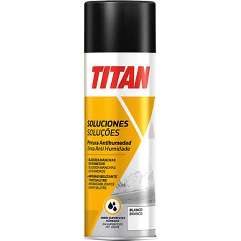 Compra PINTURA PLASTICA SOLUCIONES ANTIHUMEDAD SPRAY 500 ML BLANCO TITAN 5900095 al mejor precio