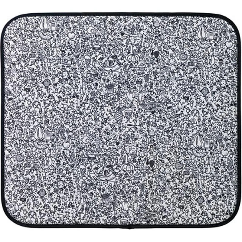 Compra TAPETE ESCURRIDOR MICROFIBRA XL 45 X 60 CM BLANCO/NEGRO 998114 DIB al mejor precio