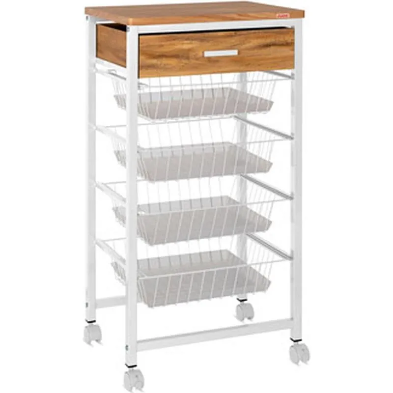 Compra VERDULERO 4 CESTAS SOBRE Y CAJON MADERA BLANCO DUETT 998440 500 al mejor precio