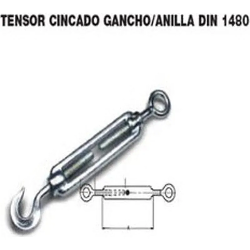 Compra TENSOR GANCHO ANILLA DIN 1480 CINCADO 25 UDS M 8-135 KG UNIQ 9521127 al mejor precio