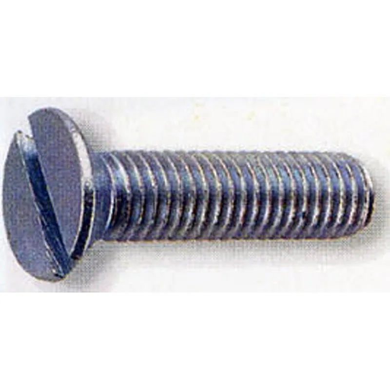 Compra TORNILLO DIN 963 CABEZA PLANA CINCADO M-6 X 60 MM 200 UDS HISPANOX 16097 al mejor precio