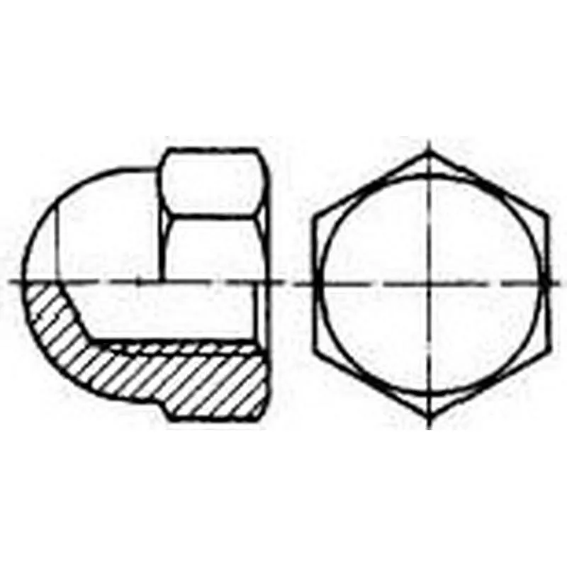 Compra TUERCA CIEGA DIN 1587 INOX A-2 M 8 200 UDS HISPANOX 1276 al mejor precio