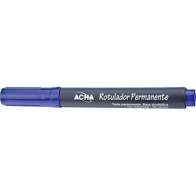 Compra ROTULADOR PERMANENTE PUNTA FINA AZUL CAJA 10 UDS ACHA 45234 al mejor precio