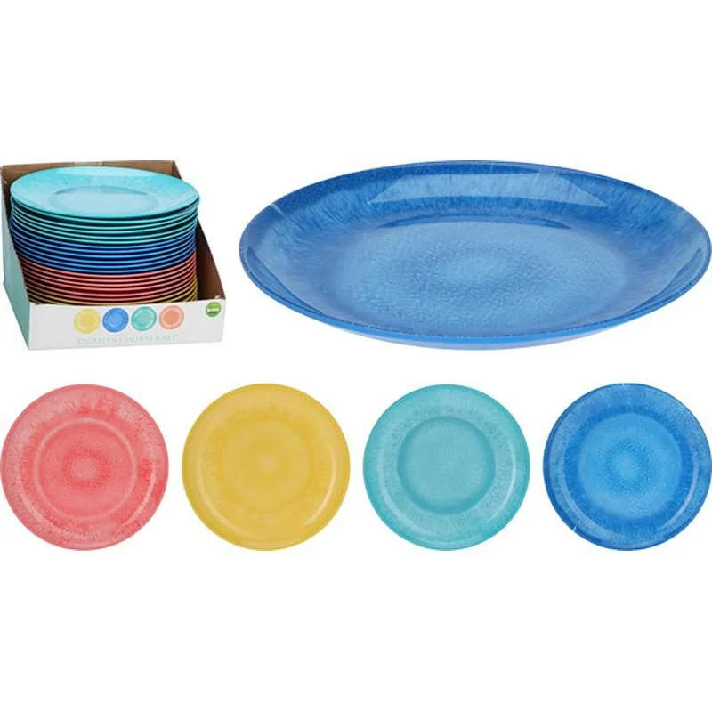 Compra PLATO MELAMINA SURTIDO 4 ASS (EXPOSITOR) 25CM LLANO COLORS KOOPMAN 177602450 al mejor precio