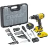 Compra TALADRO PERCUTOR KIT BRUSHLESS V20 LI-ION 18V+SET ACC+2BATERIAS+CARGADO STANLEY SFMCD715D2A-QW al mejor precio