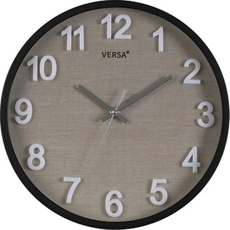 Compra RELOJ PARED REDONDO VESTA NEGRO 30CM VERSA 19520174 al mejor precio