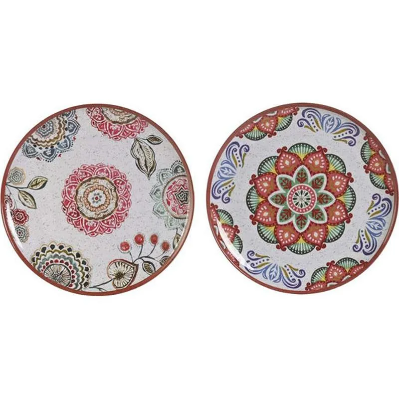 Compra PLATO LLANO MELAMINA MANDALA SURTIDOS 28X28X1CM ITEM PC-216083 al mejor precio