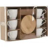 Compra TAZAS CAFE PORCELANA SET 6UDS BAMBU/BLANCO ROMBOS 11X8X7 220ML ITEM PC-219296 al mejor precio