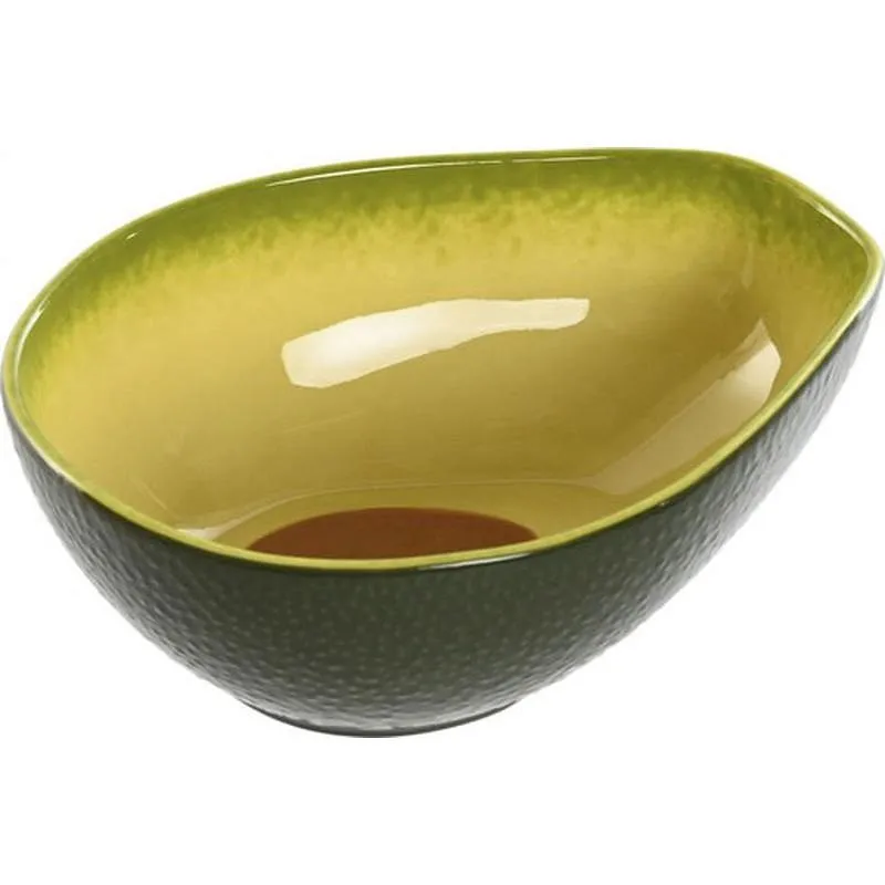 Compra BOL GRES DECORADO AGUACATE VERDE 18X14X7CM ITEM PC-219539 al mejor precio