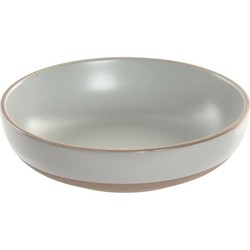 PLATO HONDO GRES MATE AZUL...