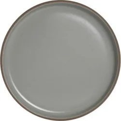 PLATO POSTRE GRES MATE AZUL...