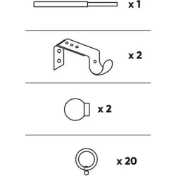 Compra BARRA CORTINA KIT BLANCO 110-200CM STOR PLANET FK141 al mejor precio