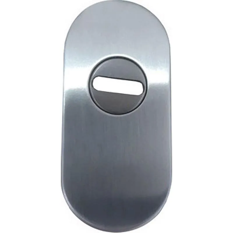 Compra ESCUDO SEGURIDAD OVAL E-818 72X33X11MM INOX SATINADO 80190 al mejor precio