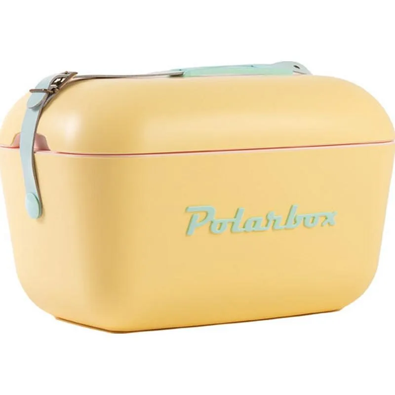 NEVERA RIGIDA RETRO POLAR BOX 20L AMARILLO - VERDE AGUA POP POLISUR PLB20/A/VPOP
