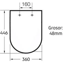 Compra TAPA WC VICTORIA BLANCA 36 X 44.6 CM ROCA A801B6600B al mejor precio