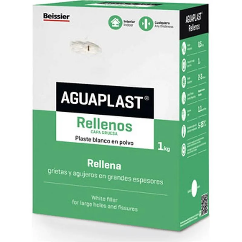 Compra PLASTE AGUAPLAST RELLENOS TAPAGRIETAS POLVO 1 KG BEISSIER 70057-001 al mejor precio