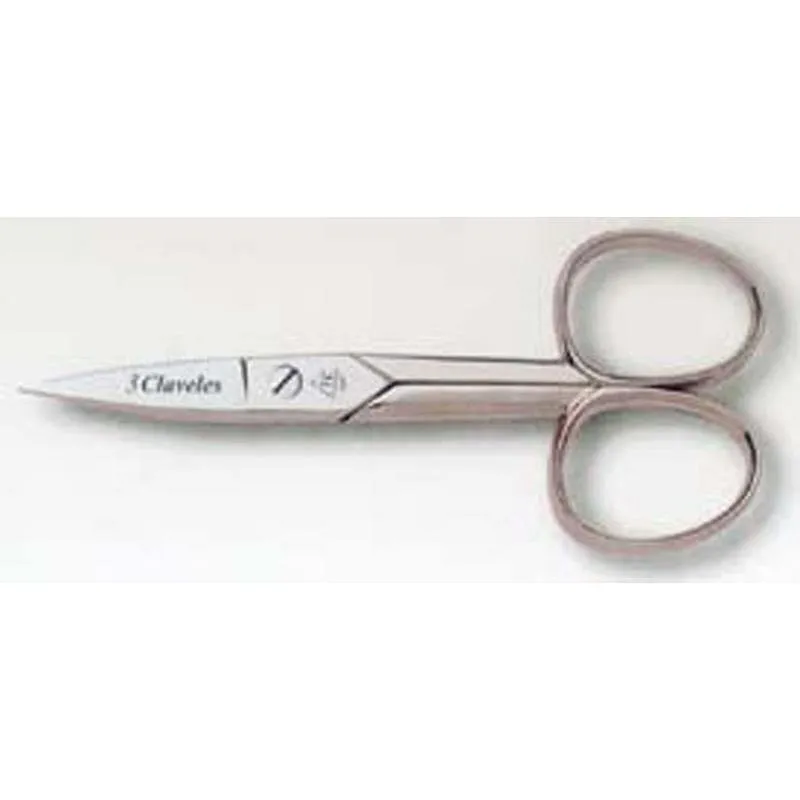 Compra TIJERA MANICURA CURVA NIQUELADA 4" 3 CLAVELES 02015 al mejor precio