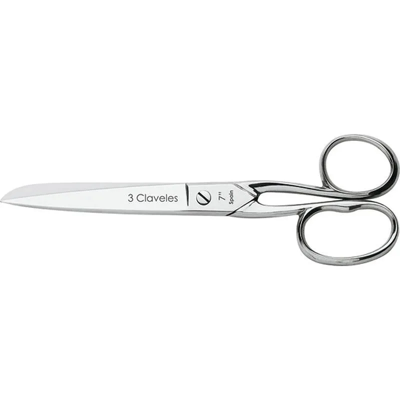 Compra TIJERA COSTURA NIQUELADA 7" 17,5 CM 3 CLAVELES 00033 al mejor precio