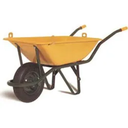 Compra CARRETILLA METALICA AMARILLA HONDA CON GANCHOS * C1 550-90 L RUEDA NEUMATICA THECA 1500008 al mejor precio