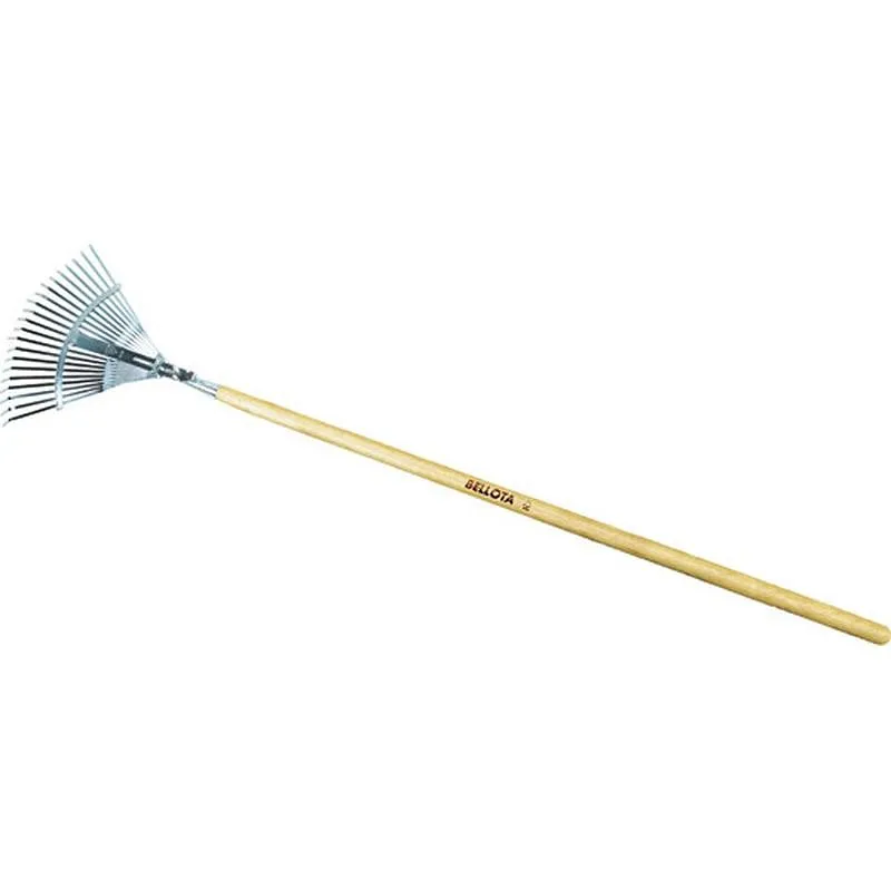 Compra ESCOBA RECOGEHOJAS METALICA 21 DIENTES PLANOS REGULABLE DE 38,5 A 48 CM MANGO MADERA BELLOTA 3042 CM al mejor precio