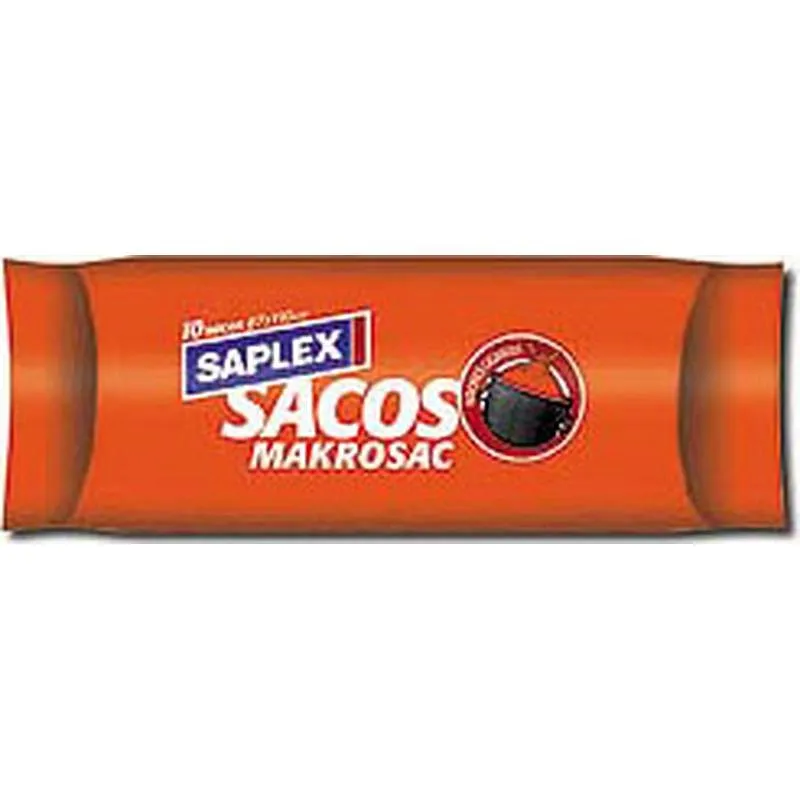 Compra SACO BASURA 120 L (10 UDS) MAKROSAC 87X110 CM G-60 SAPLEX 22MK0215 al mejor precio