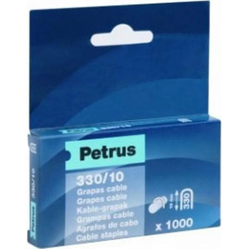 Compra GRAPA CABLE ELECTRICO 330/10 MM 1.000 UDS, ACERO GALVANIZADO PETRUS 77520 al mejor precio