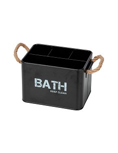 Compra Cesta baño con compartimientos gara negra WENKO 24328 al mejor precio