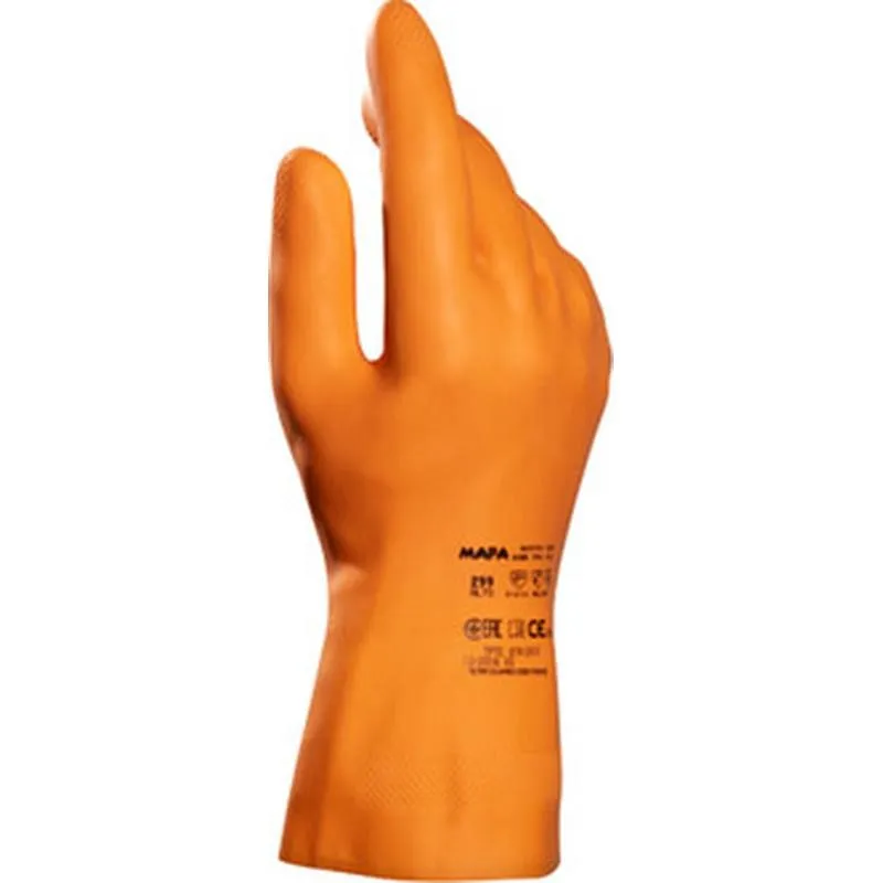 Compra GUANTE LATEX NARANJA ALTO 299 TALLA 10 MAPA 34299180 al mejor precio