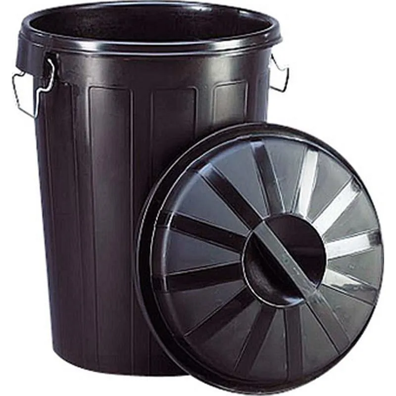 Compra CUBO INDUSTRIAL PLÁSTICO NEGRO CON TAPA 70 L 13260 DENOX 13260 al mejor precio