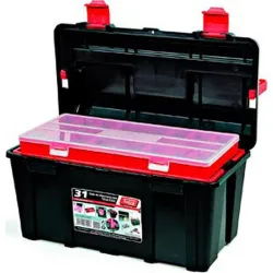 Compra CAJA HERRAMIENTAS POLIPROPILENO N 31 GRIS 445 X 235 X 230 MM 1 BANDEJA 1 ESTUCHE TAYG 131004 al mejor precio