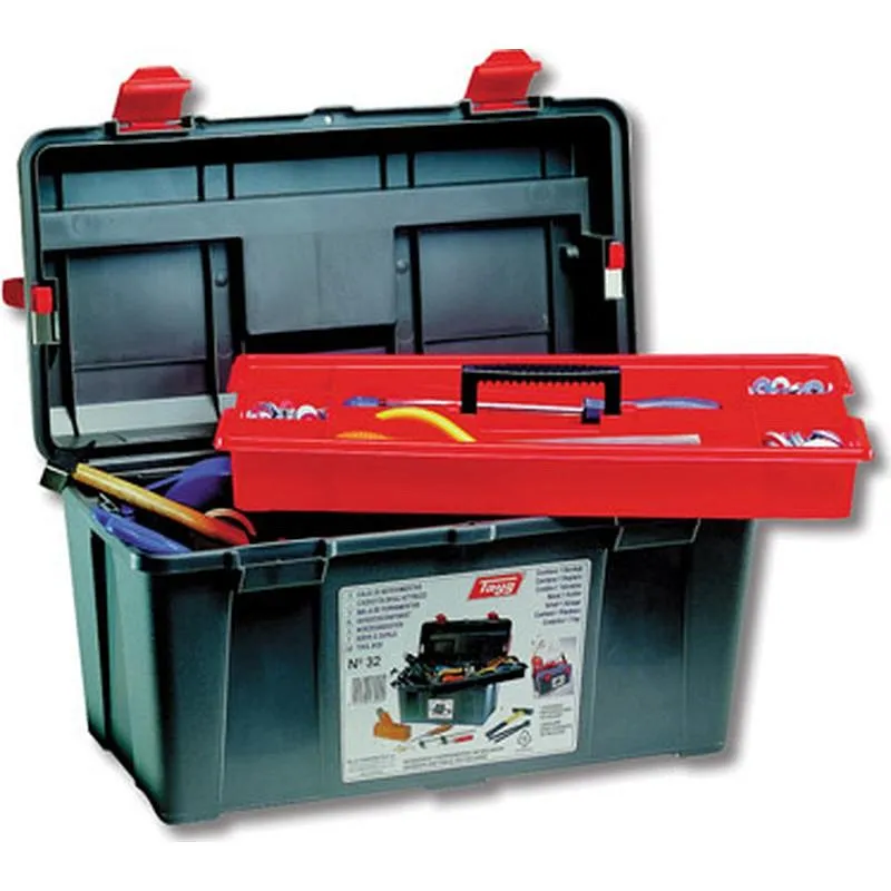 Compra CAJA HERRAMIENTAS POLIPROPILENO N 32 GRIS 480 X 258 X 255 MM 1 BANDEJA TAYG 132001 al mejor precio