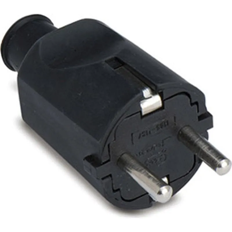 Compra CLAVIJA BIPOLAR GOMA 16A NEGRO 250V FAMATEL 1133 al mejor precio