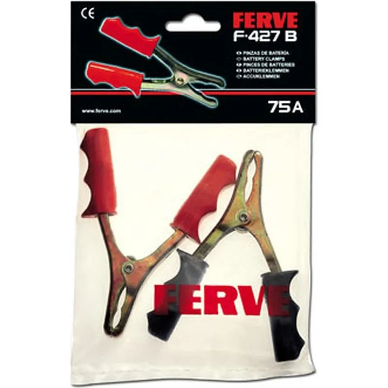 Compra PINZAS ARRANQUE BATERIA AUTO 75 AMP 2 UNID FERVE F-427B al mejor precio