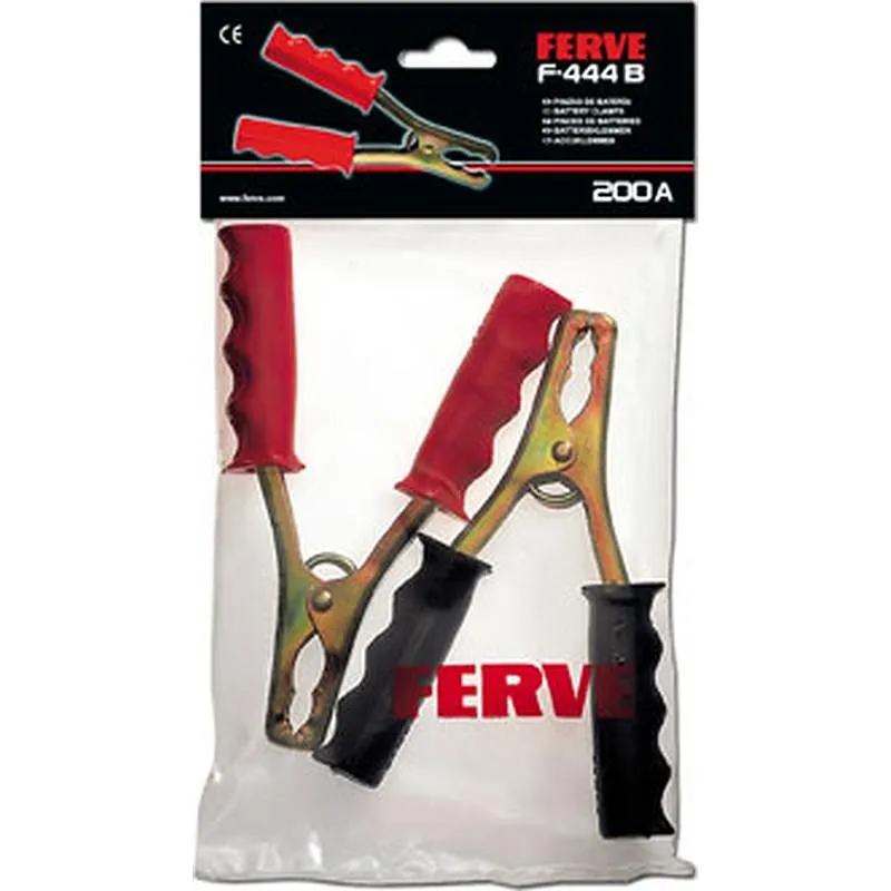 Compra PINZAS ARRANQUE BATERIA AUTO 200 AMP 2 UNID FERVE F-444B al mejor precio